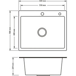 Кухонные мойки Lidz H6050G 3.0/0.8 LDH6050GPVD3008 600x500 (серебристый)
