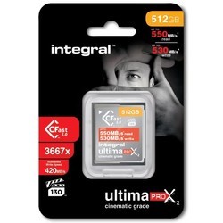 Карты памяти Integral UltimaPro X2 CFast Card 2.0 Cinematic 512&nbsp;ГБ