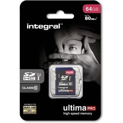 Карты памяти Integral UltimaPro SD Class 10 UHS-I U1 80 MB/s 64&nbsp;ГБ
