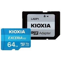 Карты памяти KIOXIA Exceria G2 microSD with Adapter 64&nbsp;ГБ