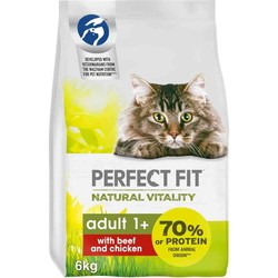 Корм для кошек Perfect Fit Adult Natural Vitality with Beef/Chicken  6 kg