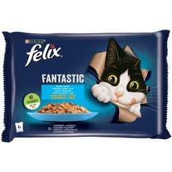 Корм для кошек Felix Fantastic Salmon/Plaice in Jelly 4 pcs