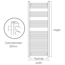 Полотенцесушители Kartell K-Rail Curved 22 600x1600 CTR616C