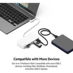 Картридеры и USB-хабы Belkin Connect USB-C 6-in-1 Multiport Hub with Mount