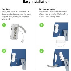 Картридеры и USB-хабы Belkin Connect USB-C 6-in-1 Multiport Hub with Mount