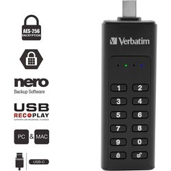 USB-флешки Verbatim Keypad Secure USB-C 128&nbsp;ГБ