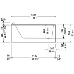 Ванны Duravit Starck 150x75 700332000000090