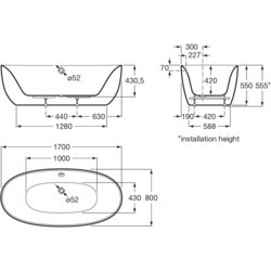 Ванны Roca Virginia 170x80 A24T438000