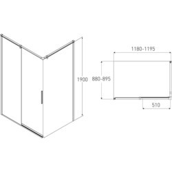 Душевые кабины Volle Leon 10-22-244glass 120x90 левая / правая