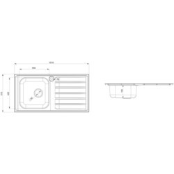 Кухонные мойки Rangemaster Manhattan MN10101R 1010x515