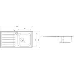 Кухонные мойки Rangemaster Manhattan MN10101R 1010x515