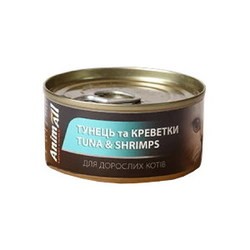 Корм для кошек AnimAll Cat Can Adult Tuna with Shrimps 85 g