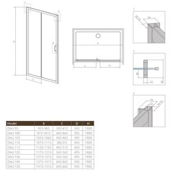 Душевые перегородки и стенки Radaway Premium Plus DWJ 140 33323-01-01N