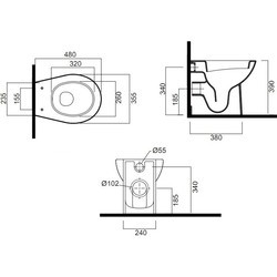 Унитаз AM-PM Sense C751438WH