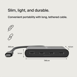 Картридеры и USB-хабы Belkin Connect USB-C to 4-Port USB-C Hub