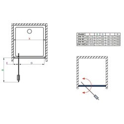 Душевые перегородки и стенки Radaway Twist DWJ 80 382001-01