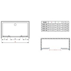 Душевые перегородки и стенки Radaway Premium Plus DWD 150 33393-01-01N