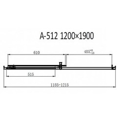 Душевые перегородки и стенки Dusel FA512 1400x1900 TR-23646