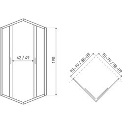 Душевые кабины Kerra Tiara SQ 79x79