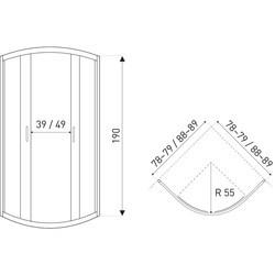 Душевые кабины Kerra Tiara 89x89