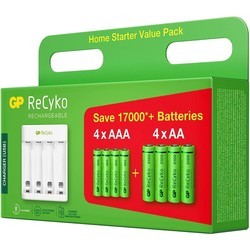 Зарядки аккумуляторных батареек GP E411 + 4xAA 2100 mAh + 4xAAA 800 mAh