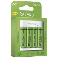 Зарядки аккумуляторных батареек GP E411 + 4xAA 2100 mAh + 4xAAA 800 mAh