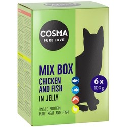 Корм для кошек Cosma Pure Love Mix Box Chicken and Fish 6 pcs