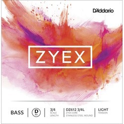 Струны DAddario ZYEX Double Bass D String 3/4 Light