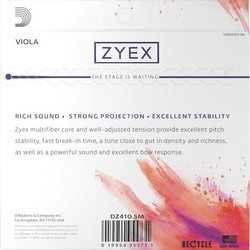 Струны DAddario ZYEX Viola Strings Set Short Scale Medium