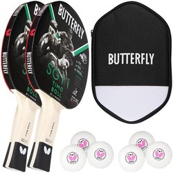 Ракетки для настольного тенниса Butterfly 2x Timo Boll SG11 + Case + 6x R40+ balls