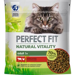 Корм для кошек Perfect Fit Adult Natural Vitality with Beef/Chicken  650 g
