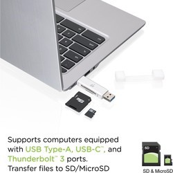 Картридеры и USB-хабы IOGEAR USB-C Duo Card Reader/Writer
