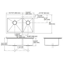 Кухонные мойки Kohler Vault K-3823-1-NA 838x559