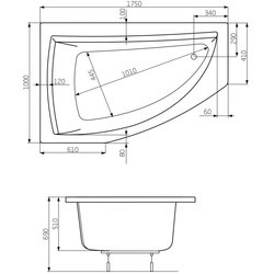 Ванны Roca Aquamarina 175x100&nbsp;см гидромассаж