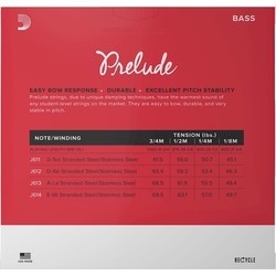 Струны DAddario Prelude Double Bass String Set 1/2 Size Medium
