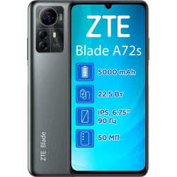 Мобильные телефоны ZTE Blade A72S 64&nbsp;ГБ / ОЗУ 4 ГБ (серый)