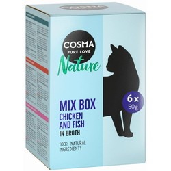 Корм для кошек Cosma Nature Mix Box Chicken/Fish 6 pcs