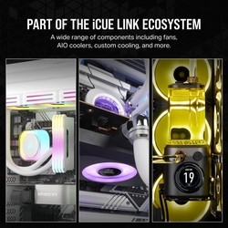Системы охлаждения Corsair iCUE LINK QX120 RGB White Triple Pack