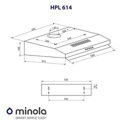 Вытяжки Minola HPL 614 WH белый