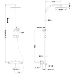 Душевые системы Teka Manacor Dual Control 842770200