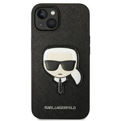 Чехлы для мобильных телефонов Karl Lagerfeld Saffiano Karl&apos;s Head Patch for iPhone 14