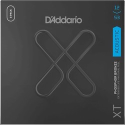 Струны DAddario XT Acoustic Phosphor Bronze 12-53 (3-Pack)