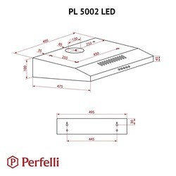 Вытяжки Perfelli PL 5002 BL LED черный