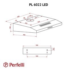 Вытяжки Perfelli PL 6022 BL LED черный