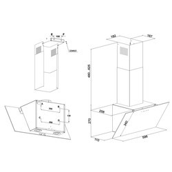 Вытяжки ELEYUS Cristal 700 LED 60 BL черный