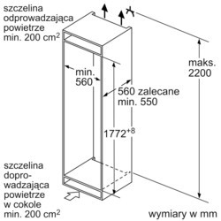 Встраиваемые холодильники Bosch KIN 86HFE0