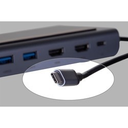 Картридеры и USB-хабы Unitek uHUB 11+ 11-in-1 USB-C Ethernet Hub with MST Triple Monitor (Dual HDMI), 100W PD, Dual Card Reader