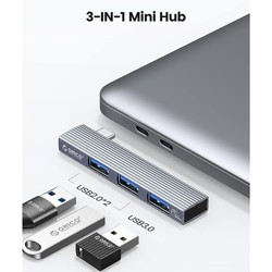 Картридеры и USB-хабы Orico AH-W13-GY-BP