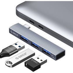 Картридеры и USB-хабы Orico AH-W13-GY-BP