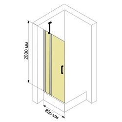 Душевые перегородки и стенки Huppe Classics 2 80x200 C23104.069.321